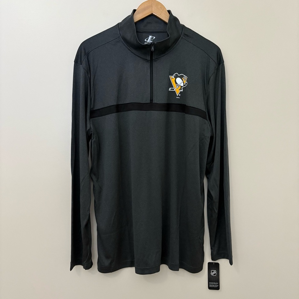 Pittsburgh Penguins Quarter Zip Pullover‎ Men’s NHL Performance Long Sleeve XL